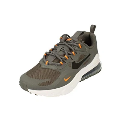 Image of NIKE Air Max 270 React GS Running Trainers CZ4197 Sneakers Shoes (UK 3 US 3.5Y EU 35.5, Iron Grey Black Total Orange 001)