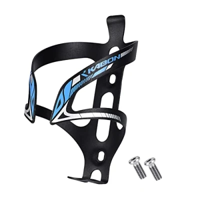 Image of KABON Bike Water Bottle Holder, Lightweight Bicycle Alloy Aluminum Side Load Cage Brackets for Road MTB (New Blue)