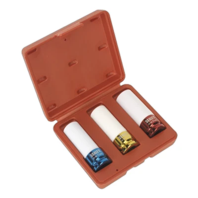 Image of Sealey Alloy Wheel Impact Socket Set 3pc 1/2&quot;Sq Drive