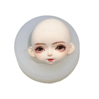 Image of Limtula Doll Face Silicone Mold Cartoon Head Clay Mould Molds Hand Making Supplies DIY Crafts Moulds for