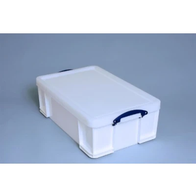 Image of Really Useful Plastic Storage Box 50 Litre White Strong