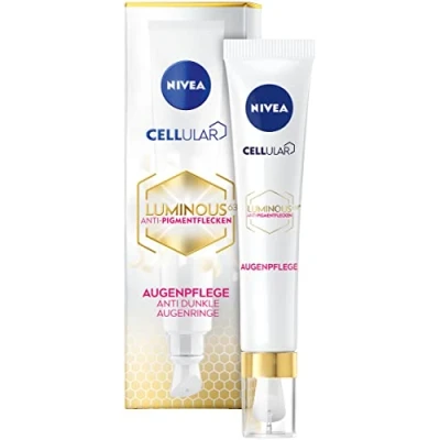 Image of NIVEA Cellular Luminous 630 Anti Pigment Spots Eye Care (15 ml), Age Cream Against Dark Circles, Moisturising with Hyaluronic and Caffeine