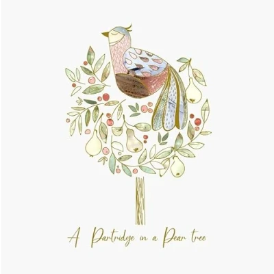 Image of Paper Themes 10 pack of Luxury Christmas Cards with Envelopes (Partridge in a Pear Tree)
