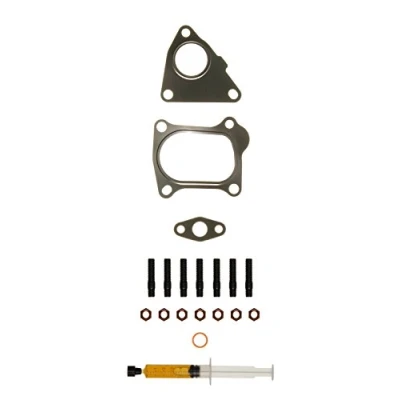 Image of 7701476891 Mounting Kit, charger AJUSA JTC11526 with studs, syringe oil gaskets/seals RENAULT: SCENIC 3, MEGANE 3 Coupe, 2