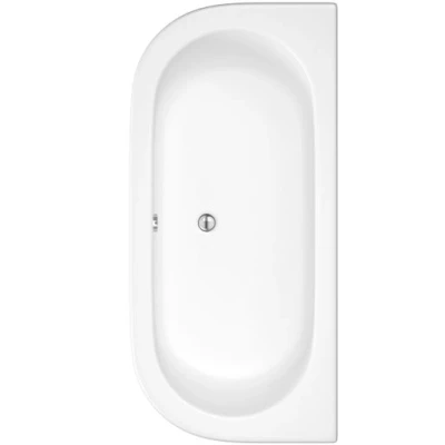 Image of Iflo Lausanne D Shaped Bath In White 1700 X 800mm