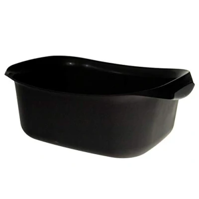 Image of CURVER Urban Graphite High Grade 8 Litre Rectangle Plastic Washing Up Bowl Basin Kitchen