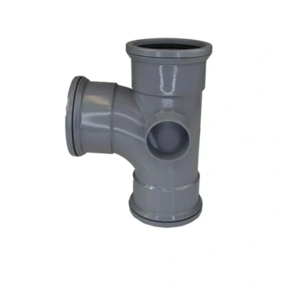 Image of Davant Pushfit Soil 92 Triple Socket Branch With Boss 110mm Light Grey