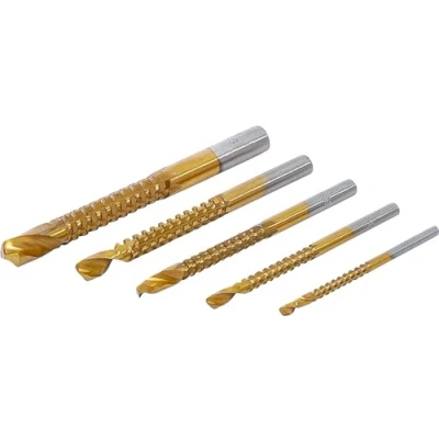 Image of BGS Diy 50795 HSS Milling Drill Set titanium coated 3 8 mm 5 pcs.