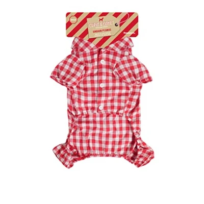 Image of Rosewood Festive Gingham Pyjamas Medium, Super soft cotton feel PJ&#039;s for Dogs, 55cm
