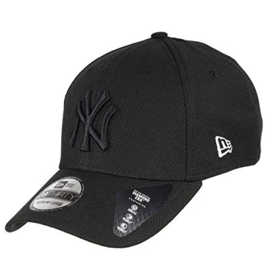 Image of New Era York Yankees 39thirty Stretch Cap Diamond Tonal Black S M