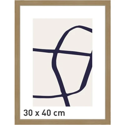 Image of accent by nielsen Velino Photo Frame 30 x 40 cm Wooden Picture Frame, Oak With Protective Glass Front