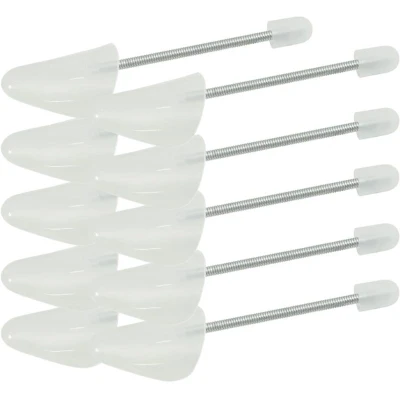 Image of vidaXL Shoe Trees 5 Pairs White EU 35 38 Plastic