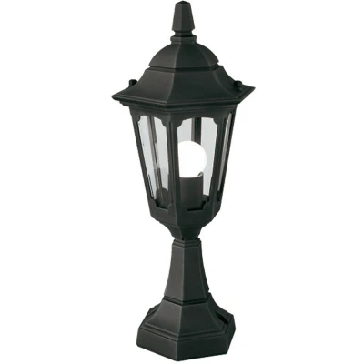 Image of Parish 1 Light Outdoor Pedestal Lantern Black IP44, E27