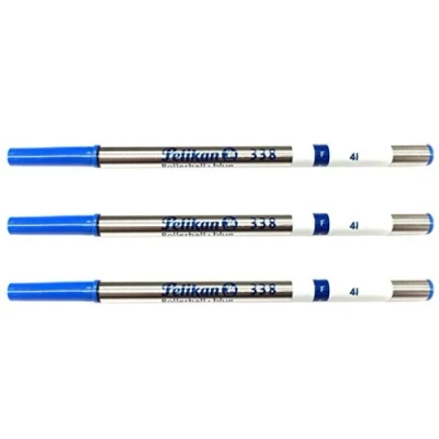 Image of 3 X Pelikan Rollerball Refill 338 Fine Blue
