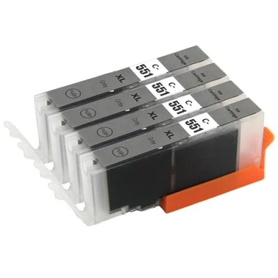 Image of Go Inks 4 Grey Ink Cartridges to replace CLI 551GY Compatible/non OEM for PIXMA Printers