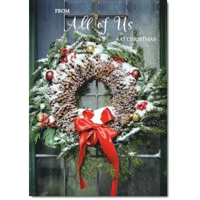 Image of doodlecards From All Of Us Christmas Card Wreath Medium Size for with Plain Envelope