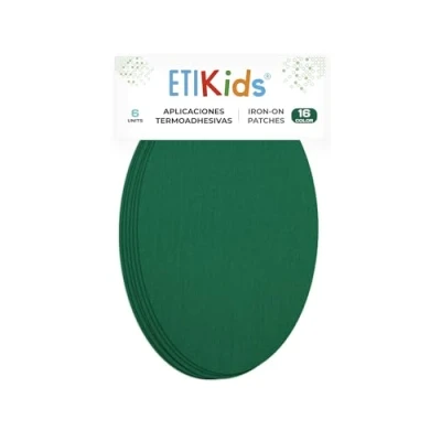 Image of 6 Iron On Knee Pads Elbows to Protect Your Clothes and Repair of Trousers, Jackets, Sweaters, Shirts. 16cm x 10cm (Green Billiards)