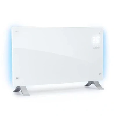 Image of Klarstein Energy Efficient Electric Heaters for Home, 2000W Free Standing Low Convector Heater w/Ambient Lights, Feet, Slim Portable Indoor Silent Storage Wall Mounted Panel