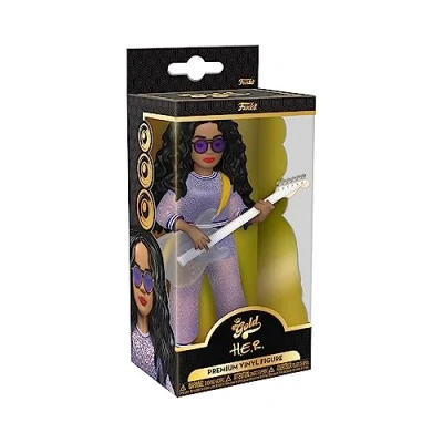 Image of Funko Vinyl Gold 5&quot;: H.E.R H.E.R. Collectable Action Figure Birthday Gift Idea Official Merchandise Ideal Toy for Music Fans Your Collection and Display