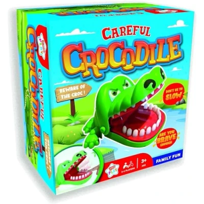 Image of SKYTE® Careful Crocodile Beware the Croc Family Fun Game Shark Bite, 2 4 Players Age 3+