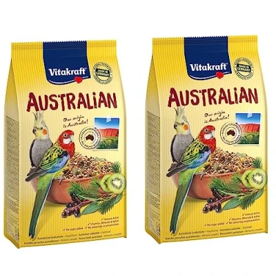 Image of 2 PACK WUNDAPETS VITA KRAFT AUSTRALIAN COCKATIEL LOVEBIRD BIRD CAGE FOOD FEED SEED 750G