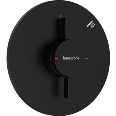 Image of hansgrohe DuoTurn S shower mixer conceiled for 1 function, tap round, single lever iBox universal 2, matt black, 75618670