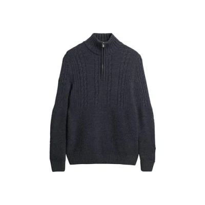 Image of Superdry Vintage Jacob Henley Knitted Sweater Men M