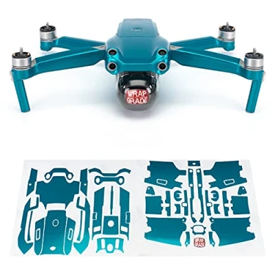 Image of Wrapgrade Main Unit Skin DJI Compatible with Air 2S (CARIBBEAN BLUE)