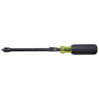 Image of Klein Tools 32215 Slotted Screw Holding Screwdriver, 7 Inch Length with Cushion Grip Handle ,Black,1/4