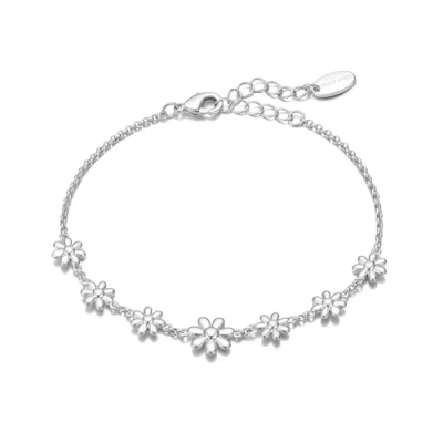 Image of Philip Jones Silver Plated Daisy Bracelet