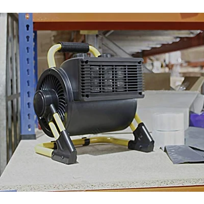 Image of Marco Paul Modern Electric Industrial Heater PTC Fan Adjustable Thermostat Portable Energy Space Safety Cut Off Indoor for Workshop Garage Office Large Room 2KW