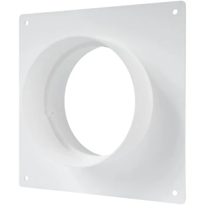 Image of Vent Systems 100 mm / 4&quot; Inch Air Duct Connector Flange Plastic Ventilation Pipe Ducting for Round Flexible or Straight Pipes, Cooling Heating System HVAC