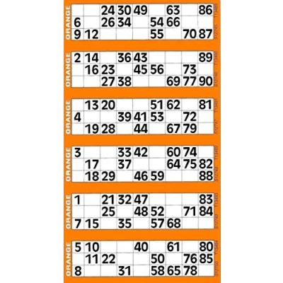 Image of 600 Club Bingo Flyers, Tickets 6 To View Single Quickies (Orange)