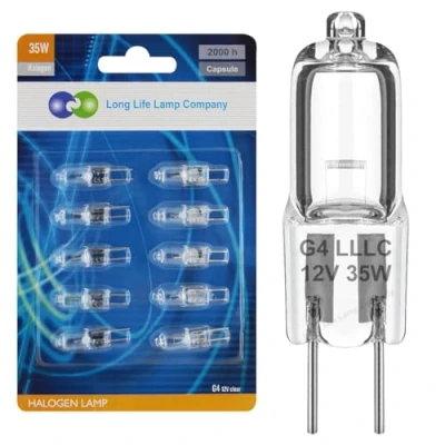 Image of Long Life Lamp Company 10 Pack G4 12v Halogen Bulbs 5w (5W)