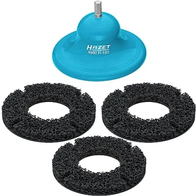 Image of HAZET Wheel Hub Grinder 4960R 160/4 Set of 4 for Hubs up to 160 mm Diameter Approx. 100 Vehicles per Disc Quick and Easy Cleaning Brake Discs