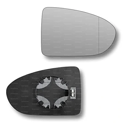 Image of Less4spares Replacement Wing Mirror Glass Right Compatible with Nissan Qashqai 2006 2013 CLIP ON Driver Off side Heated Blind Spot