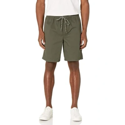 Image of Amazon Essentials Men&#039;s 8&quot; Inseam Relaxed Fit Drawstring Walk Short (Available in Plus Size), Olive, XS