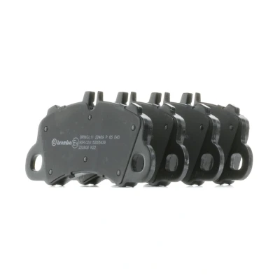 Image of 95B698151AA, 95B698151AN, 95B698151AQ, 9Y0698151, 9Y0698151A Brake pad set BREMBO P 65 043 prepared for wear indicator without accessories
