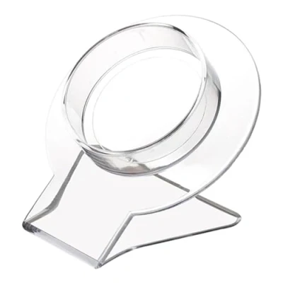 Image of LEEINTO Acrylic Clear Bracelet Bangle Display Holder Watch Stand Retail Shop Showcase Jewelry Rack Storage