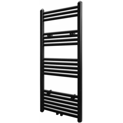 Image of vidaXL Black Bathroom Central Heating Towel Rail Radiator 500x1160mm