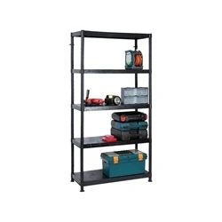 Image of Barton 5 Tier Plastic Shelving 1840x900x400mm Black G09045