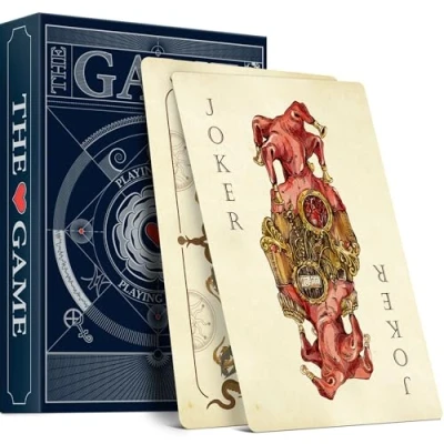 Image of HUNGRY MINDS The Game Playing Cards for Adults, Vintage Card Game, Deck of 54 Classic Cards, Casino Poker Standard Decks, Fancy Throwing History Play Professional Collectible