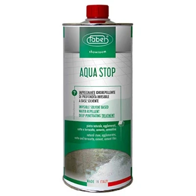 Image of Faber Aqua Stop 1ltr Invisible Solvent Based Water Repellent Deep Penetrating Treatment