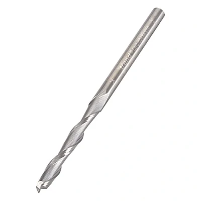 Image of Trend CNC Spiral Up Cut Router Cutter Bit, 4mm Shank, Diameter &amp; 32mm Length, Solid Tungsten Carbide, CNC/004X4STC
