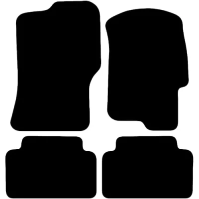 Image of Carsio Carpet Car Mats For Rover 45 2000 2005 Tailored Fit Floor Mat Set Complete Accessory Black Custom Fitted All Weather, Anti Slip Backing &amp; Trim