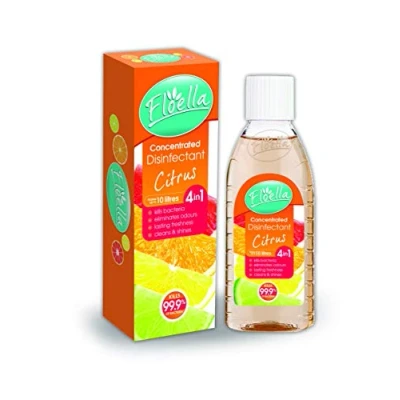 Image of Floella Multi Purpose Antibacterial Concentrated Disinfectant Kills 99.9% Of Bacteria &amp; Viruses Citrus Zest 150Ml