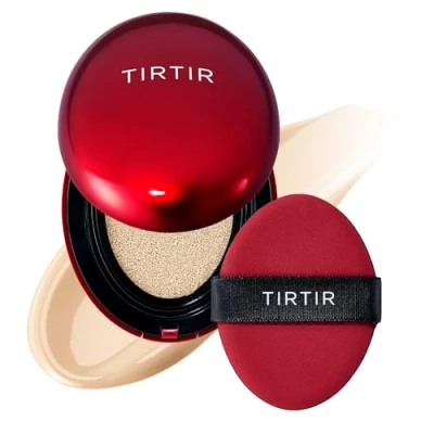 Image of TIRTIR Mask Fit Red Cushion Foundation Full coverage, Weightless, Skin fit, Satin Glow Finish, Korean Makeup, beauty, Tattoo cover up, Buildable (#17W French Vanilla, 0.63 Fl Oz)