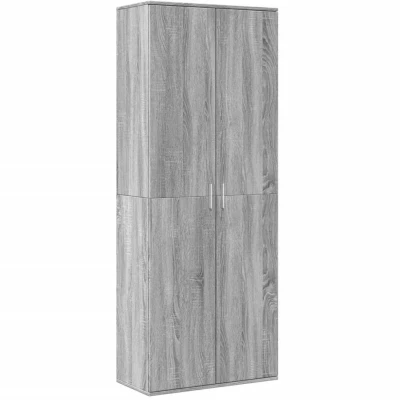 Image of vidaXL Highboard Grey Sonoma 70x35x180 cm Engineered Wood