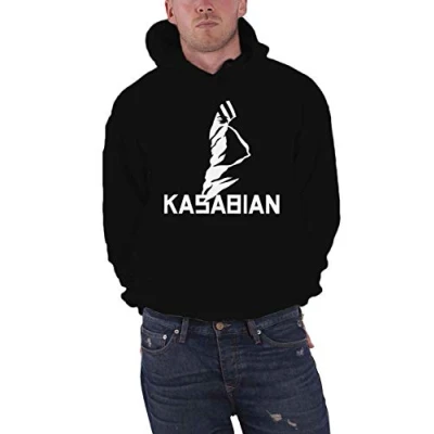 Image of Kasabian Ultra Face Official Mens Black Pullover Hoodie L