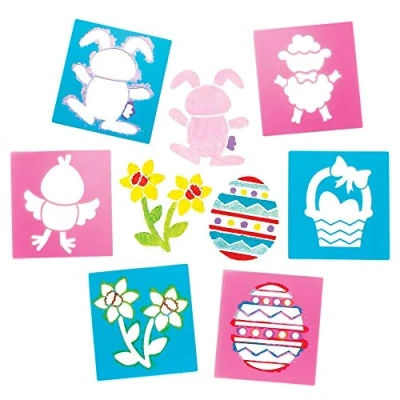 Image of Baker Ross Easter Stencils Pack of 6, Crafts, Craft For Kids (AW149)